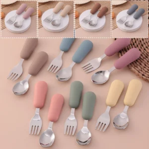 2PCS Stainless Steel Fork Spoon