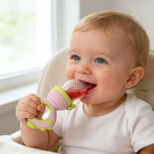 Infant and toddler baby food pacifier, food-grade silicone