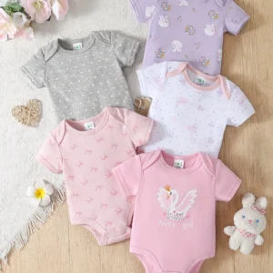 5pcs Baby Girl Romper Set