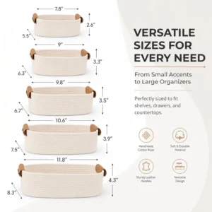 Beautiful Storage Basket Set Of 5 - Thumbnail Image 2