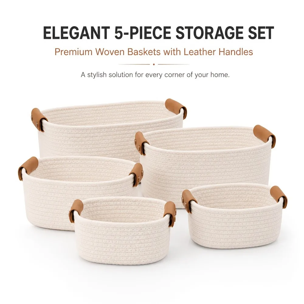 Beautiful Storage Basket Set Of 5 - Image 3