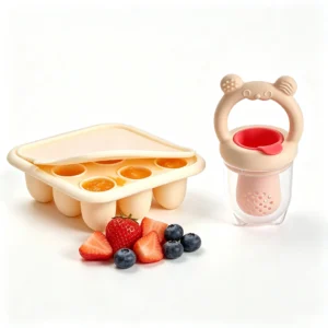 BPA Free Baby Fruit Feeder with Silicone Food Freezer Tray