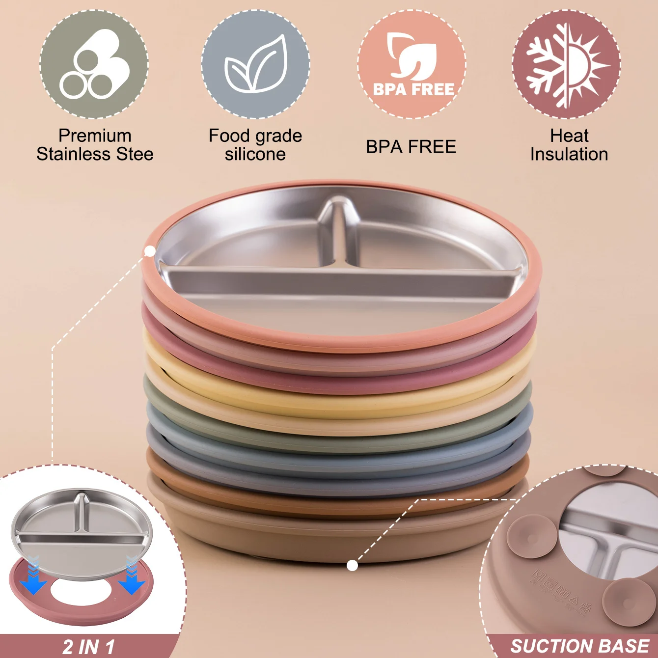 Childs 1PCS Stainless Steel Plate - Image 5