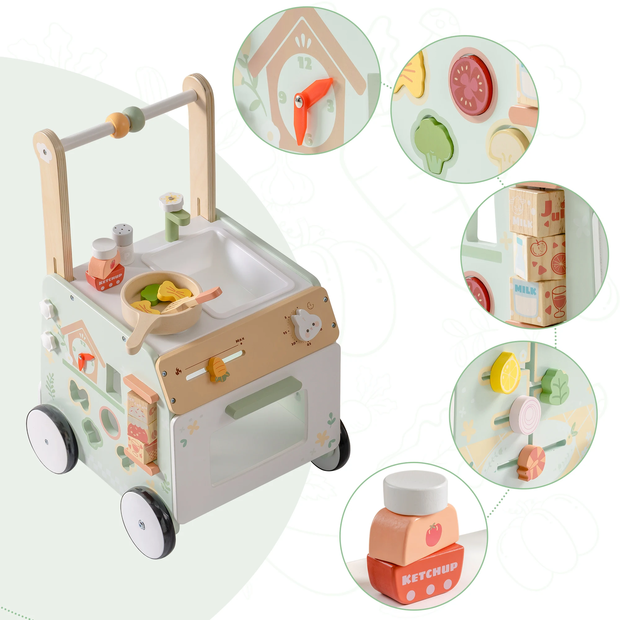 Wooden Baby Push Walker - Image 4