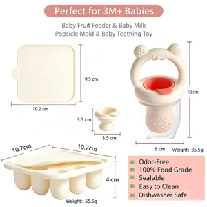BPA Free Baby Fruit Feeder with Silicone Food Freezer Tray - Thumbnail Image 5