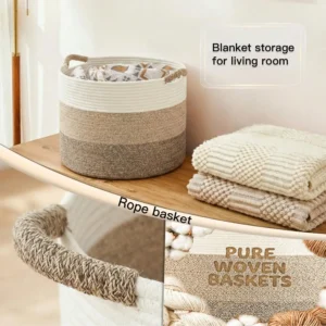 Decorative Cotton Rope Basket - Thumbnail Image 5