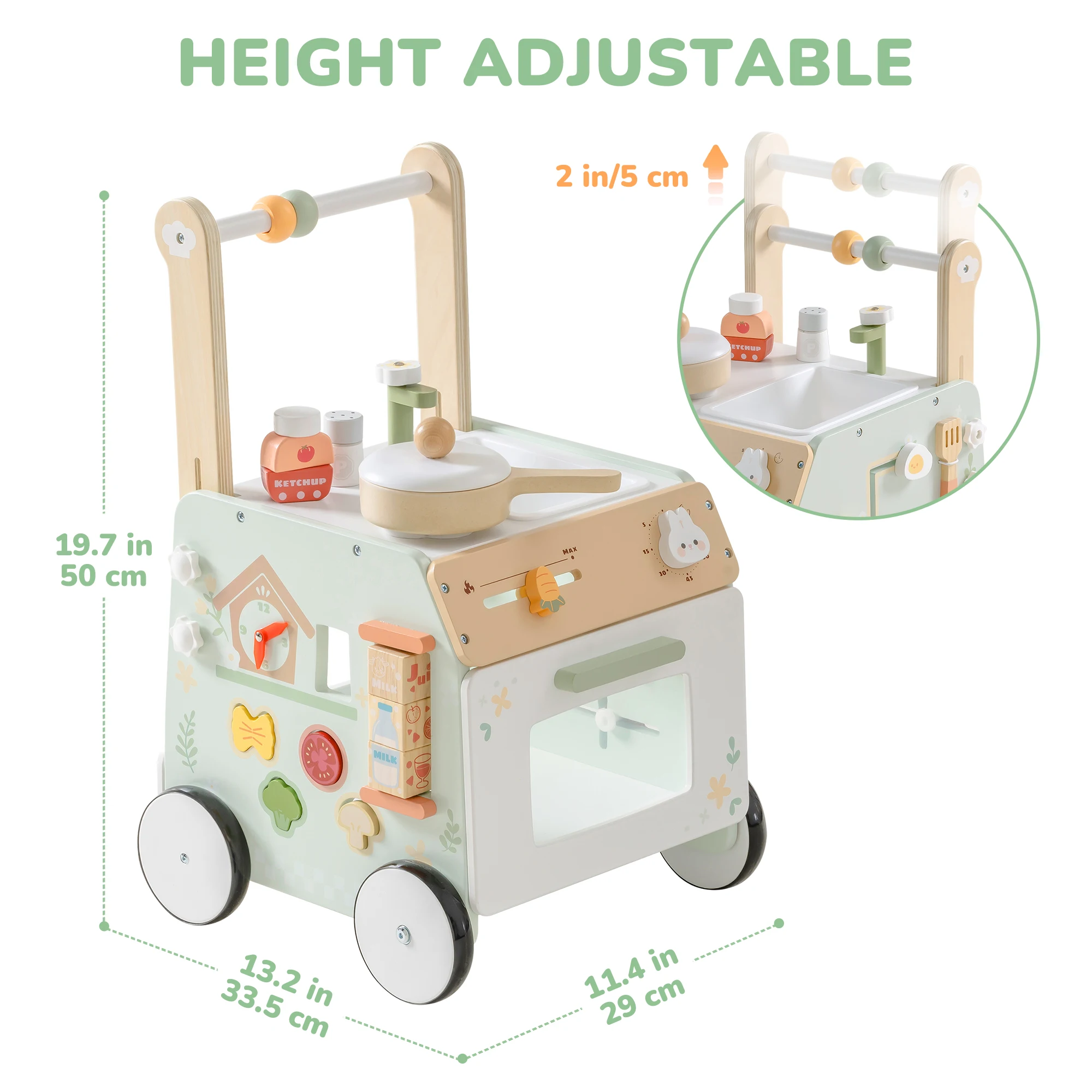 Wooden Baby Push Walker - Image 3